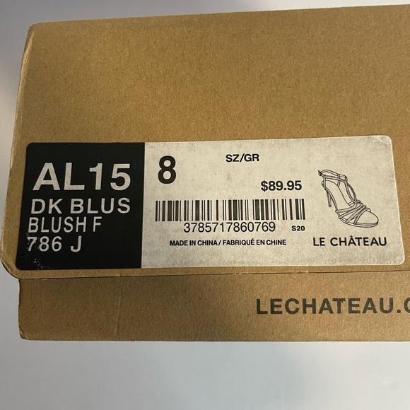 Le Chateau Silver  Studded Strappy Heel - Picture 2 of 8